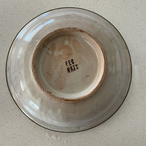 Moroccan Ceramic Bowl with Lid Tajine from Fez Polychrome Fes Naji - Picture 12 of 12